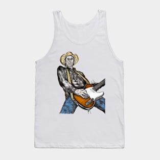 Cowboy Guitar Player Tank Top